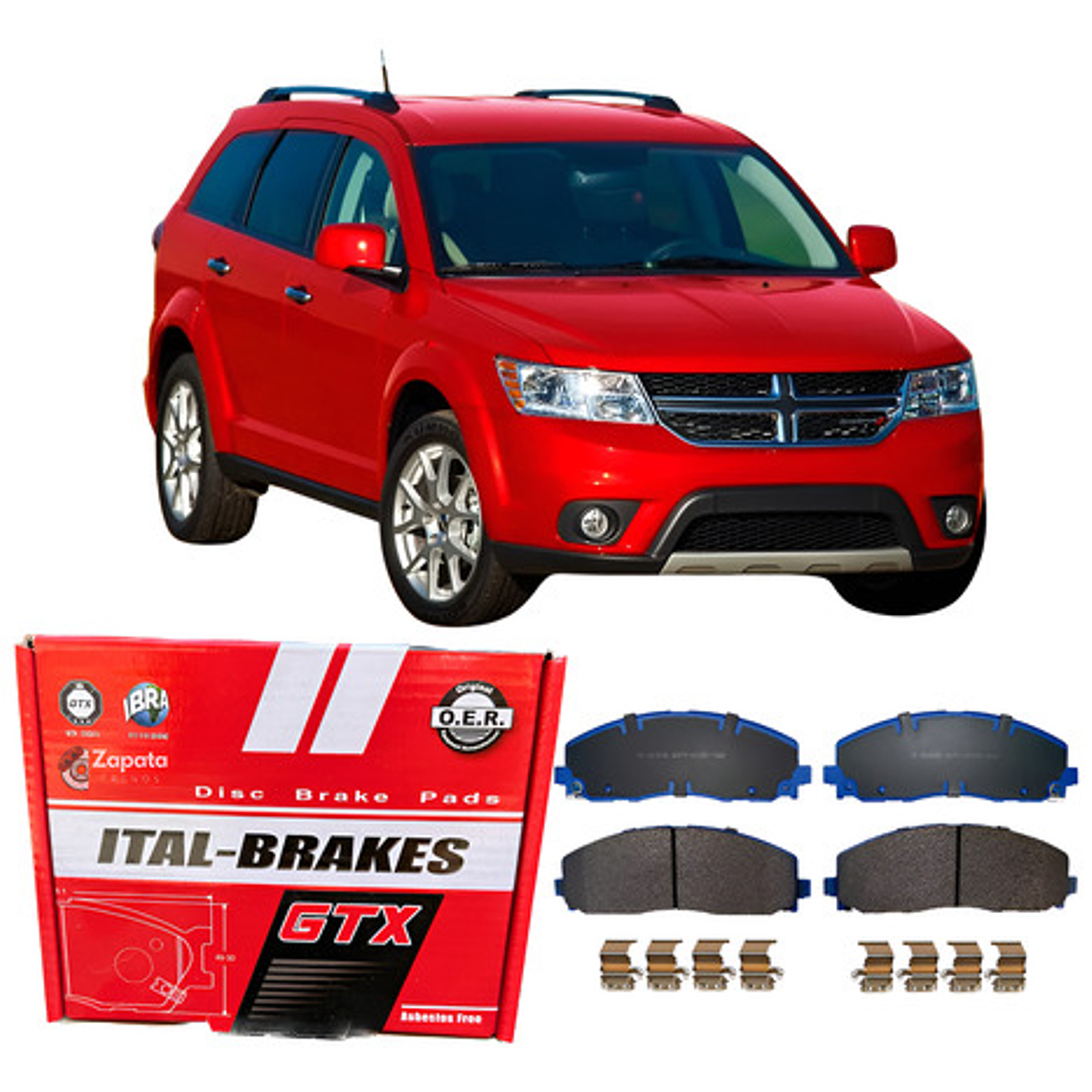Pastillas Freno Delanteras Gtx Dodge Journey 2013 En Adelant 1