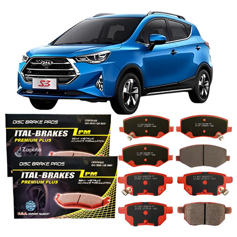 Pastillas De Freno Delanteras + Traseras Jac S3 2015-2021 1