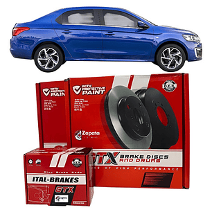 Discos De Freno Gtx Delanteros + Pastillas Citroen C-elysee
