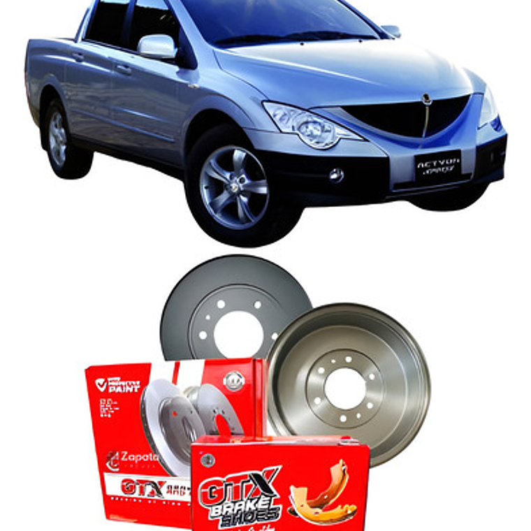 Tambores + Balatas De Freno Traseros Ssangyong Actyon 2.0 1