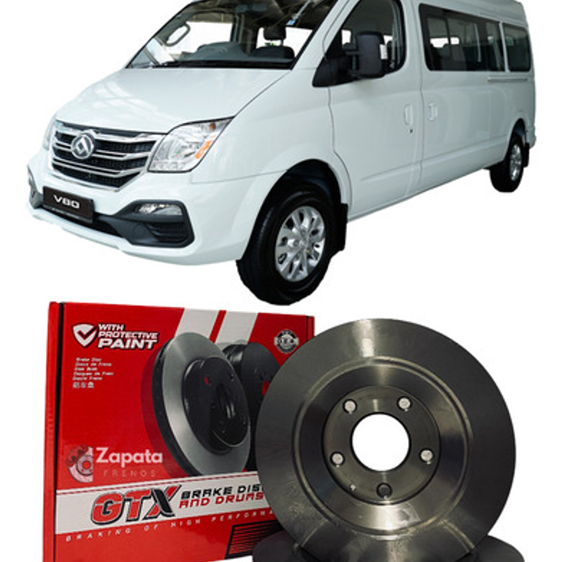 Discos De Freno Traseros Maxus V-80 2.5 Marca Gtx 1