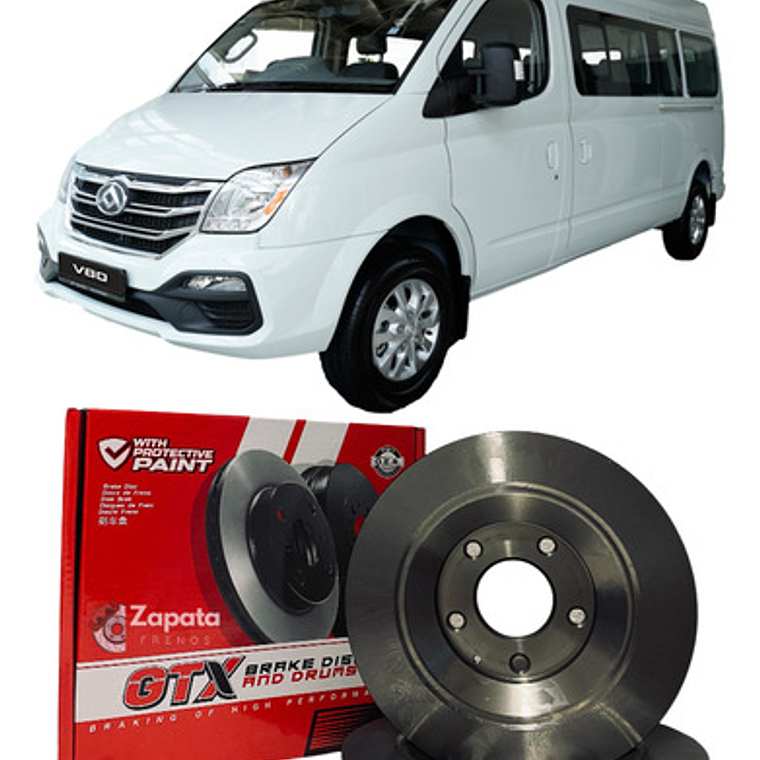Discos De Freno Traseros Maxus V-80 2.5 Marca Gtx 1
