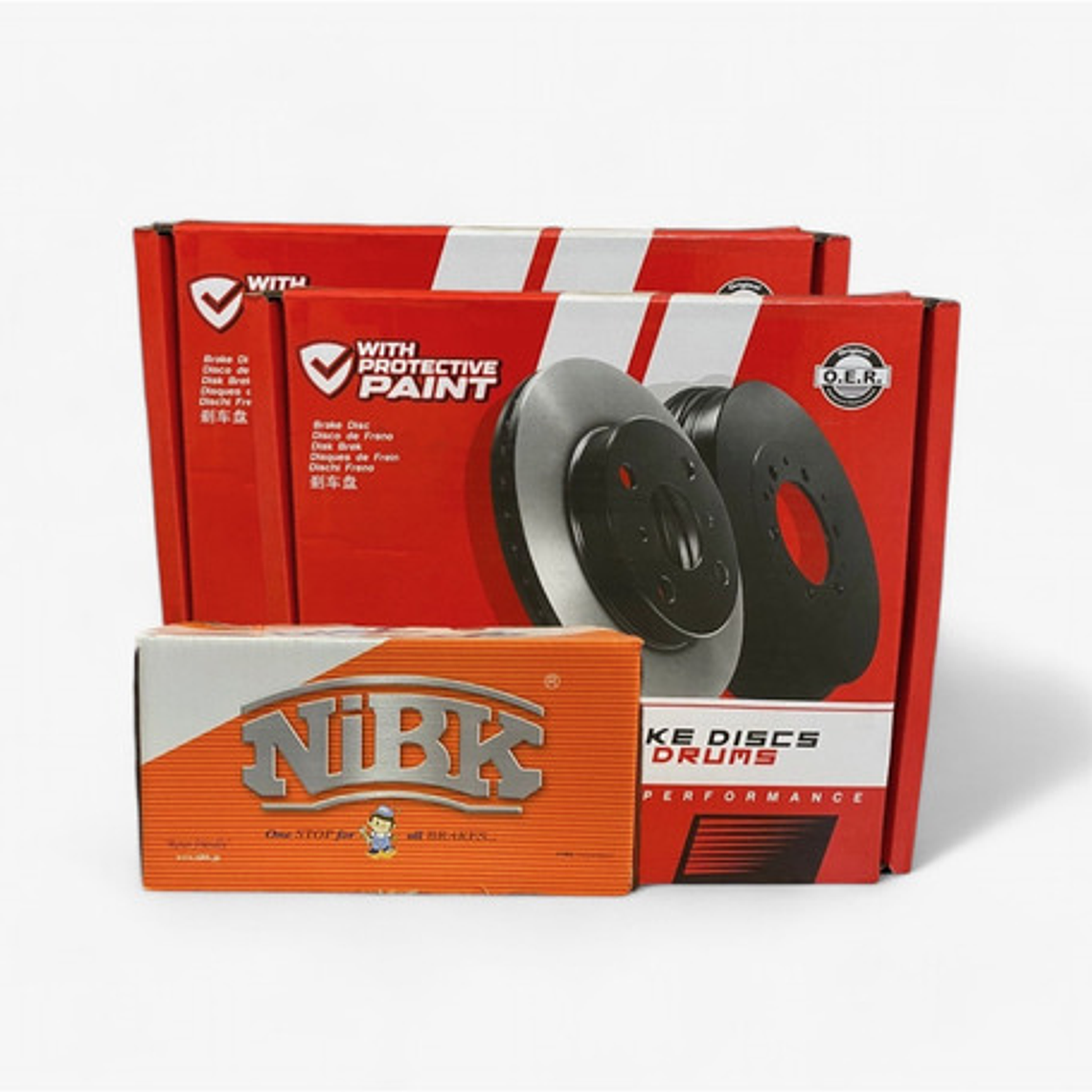 Discos Y Pastillas Freno Trasera Nibk Ssangyong Actyon 2006+ 1