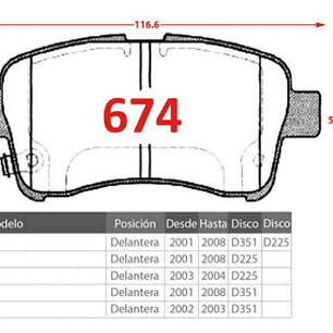 Pastillas De Frenos Delanteras Suzuki Aerio 2001-2005