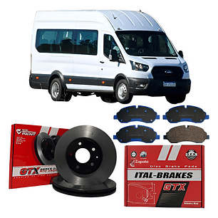 Discos + Pastillas De Freno Delanteros Ford Transit 2013+