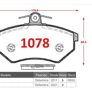 Pastillas De Frenos Delanteras  Chevrolet N400 2019-2020