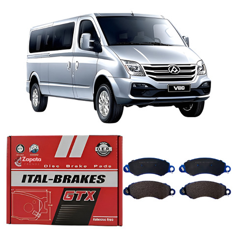 Pastillas Freno Delanteras Maxus V-80 2.5 Marca Gtx 1