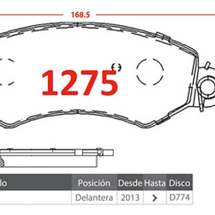 Pastillas Freno Delanteras Maxus V-80 2.5 Marca Gtx