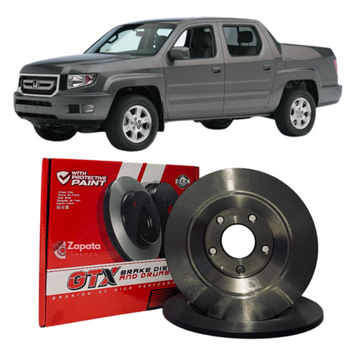 Discos De Freno Traseros (par) Honda Ridgeline 2005-2014 1