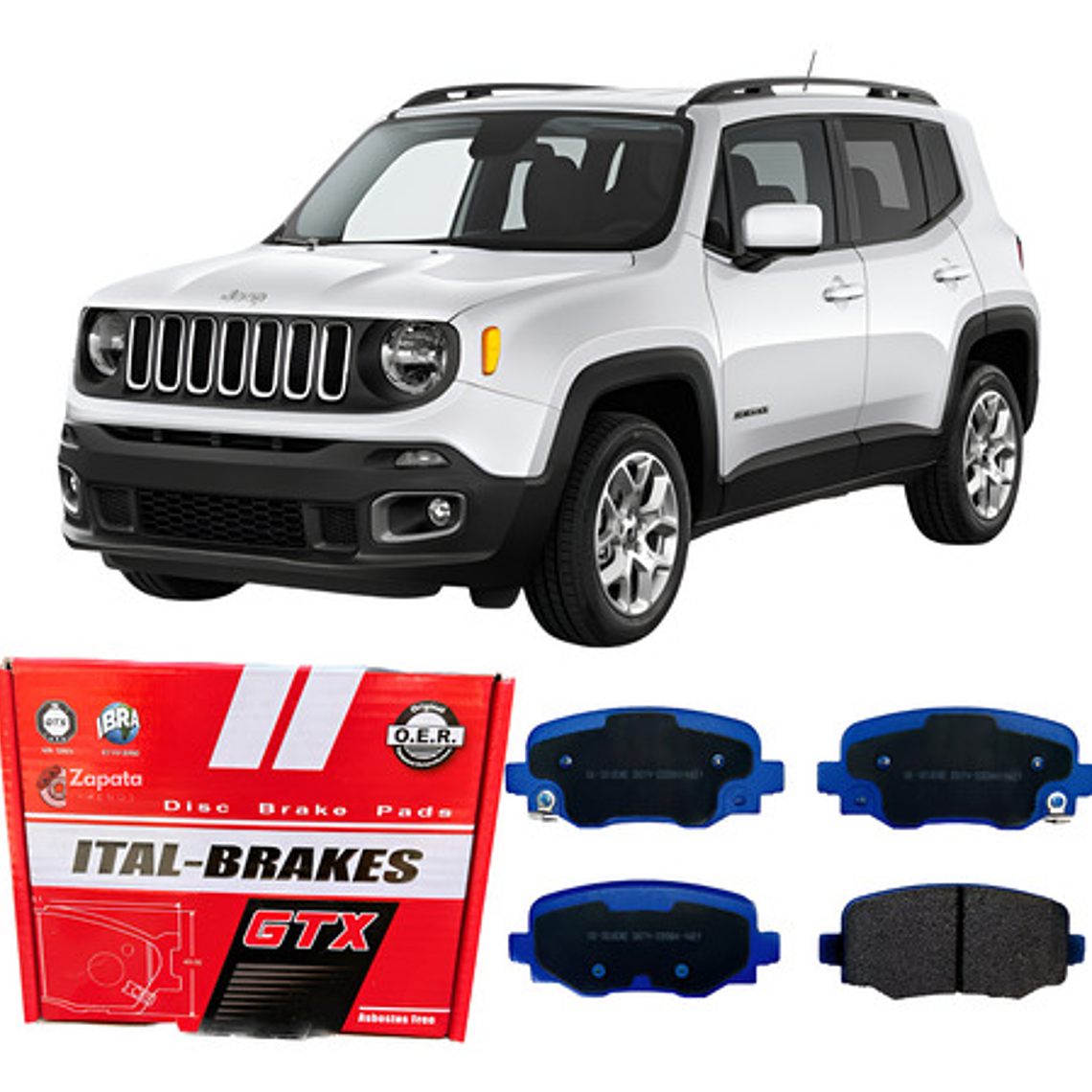 Pastillas De Frenos Traseras Gtx Jeep Renegade 2016 + 1