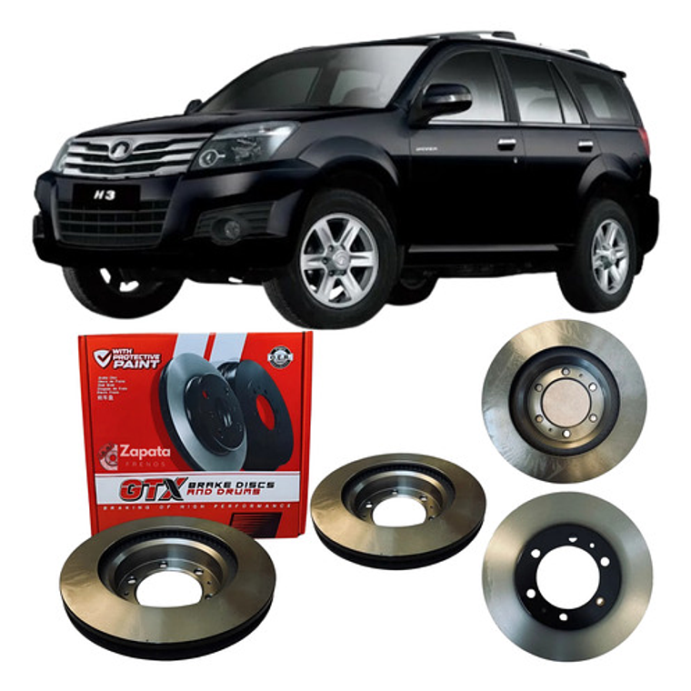 Par Discos De Freno Gtx Delanteros Great Wall Haval H3 1