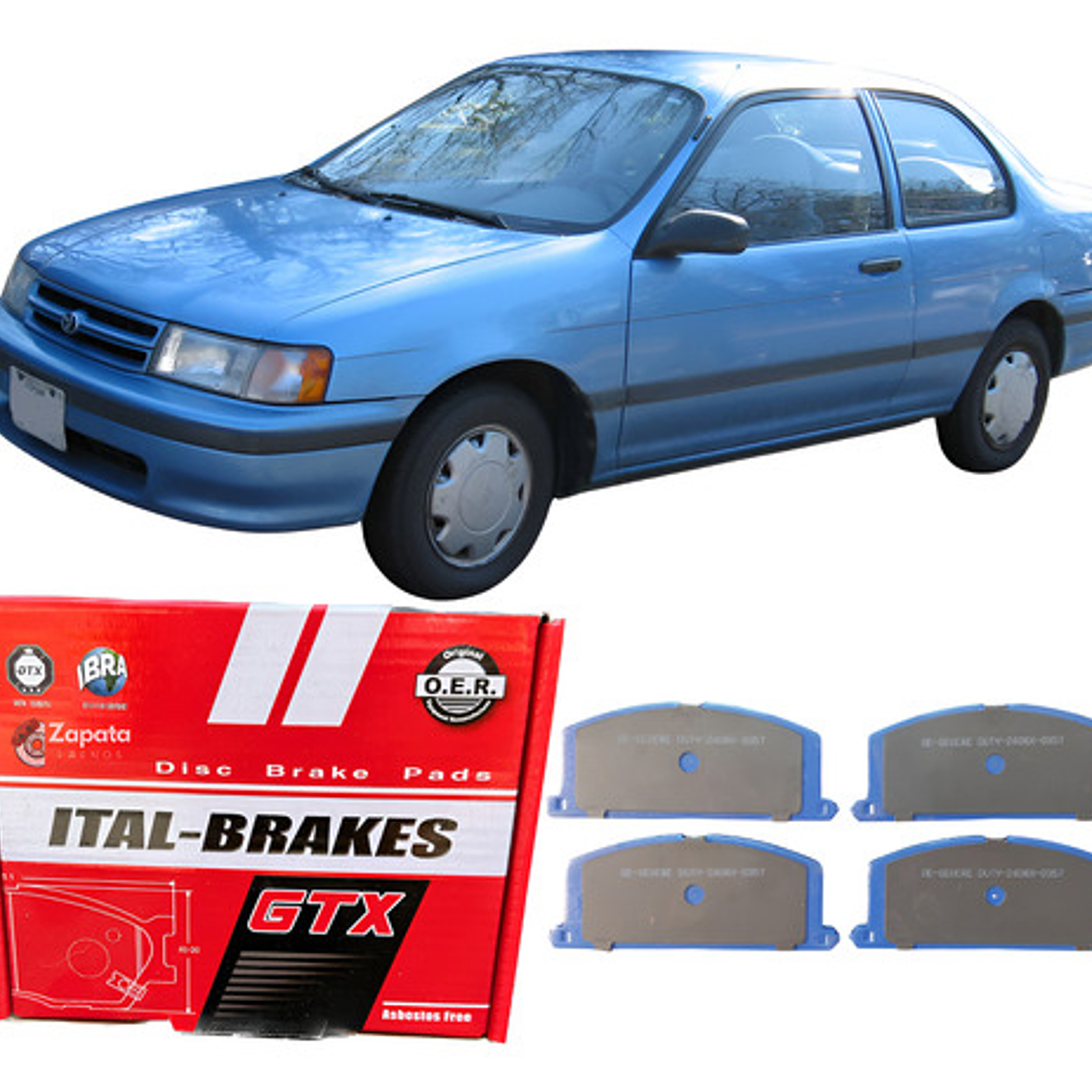 Pastillas De Frenos Delantera Gtx - Toyota Tercel 1982-2000 1