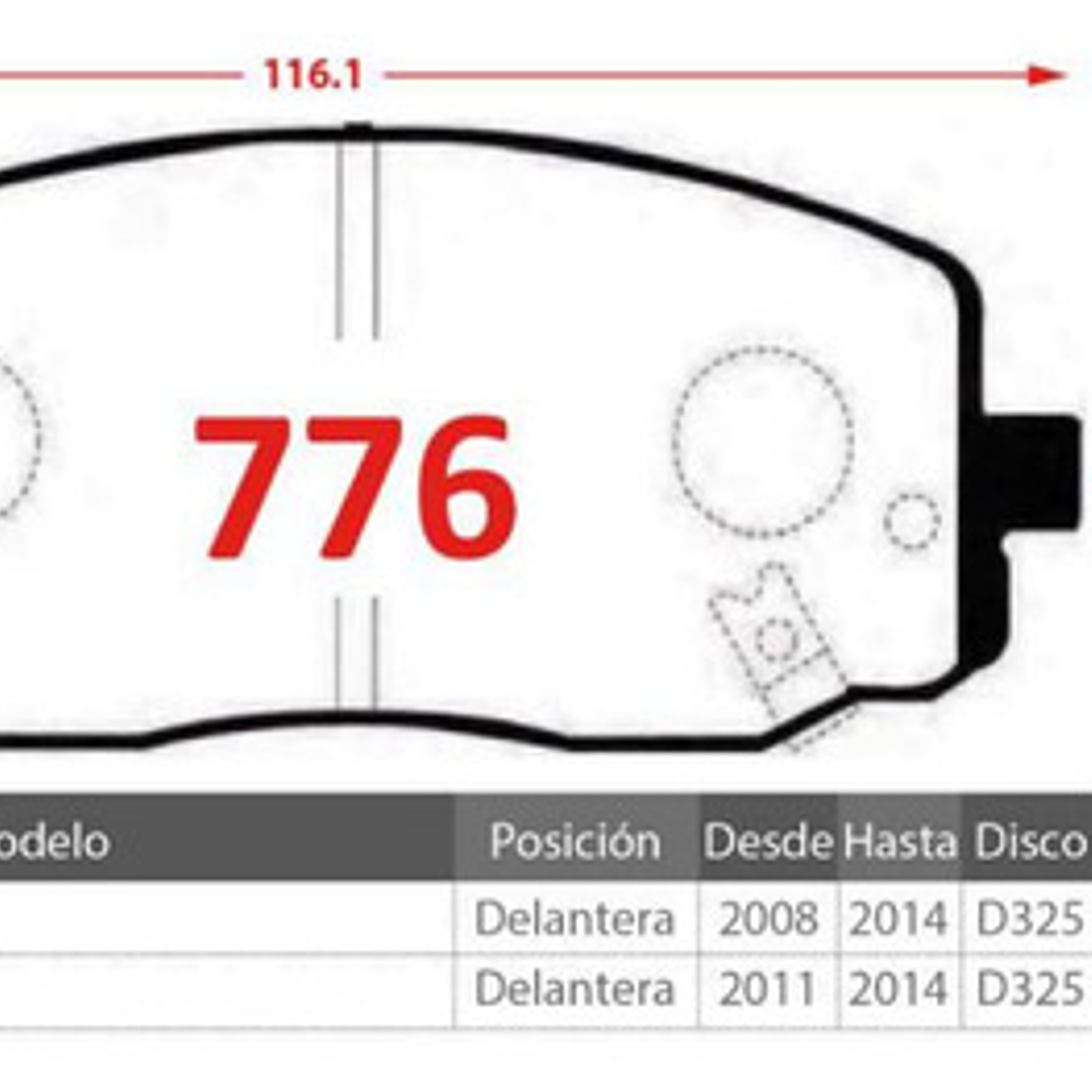 Pastillas De Freno Delanteras Cerámica Hyundai I10 2008-2014 2