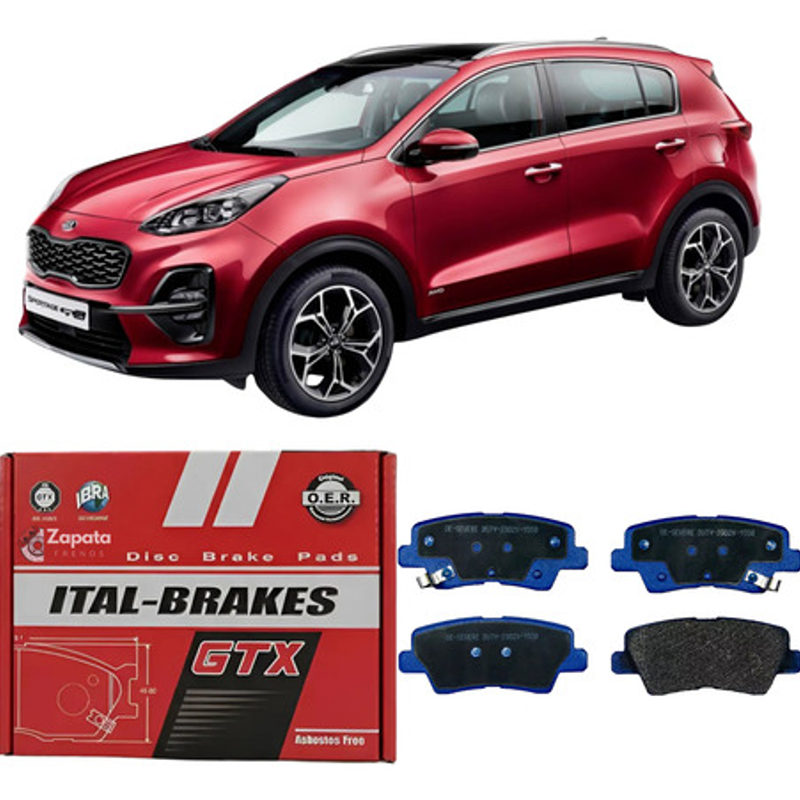 Pastillas Freno Traseras Gtx - Kia Sportage 2016-2021 1