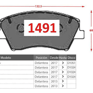 Pastillas Freno Delanteras Cerámica Para Kia Rio 5 Año 2017+
