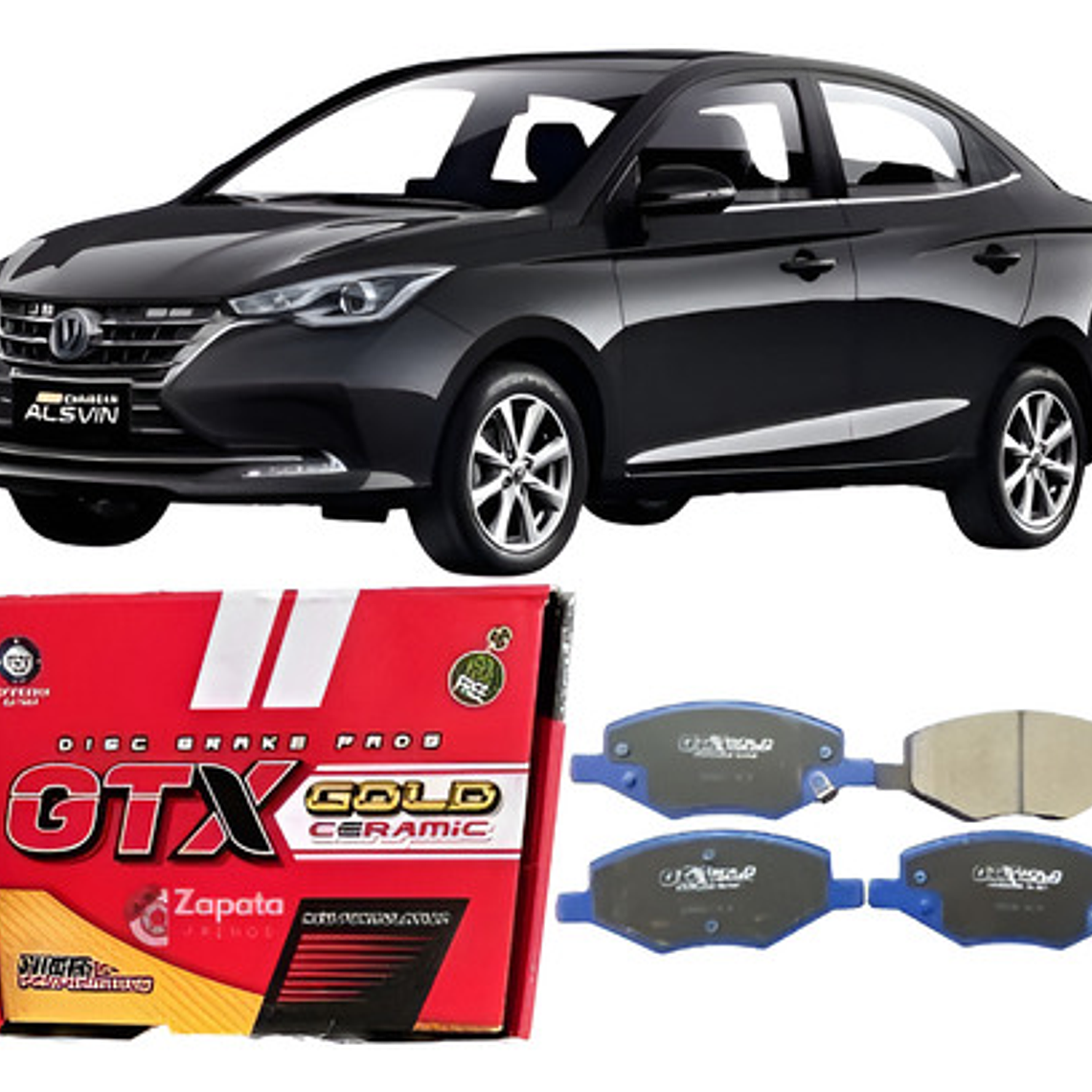 Pastillas Freno Delanteras Cerámica - Changan Alsvin 2021 + 1
