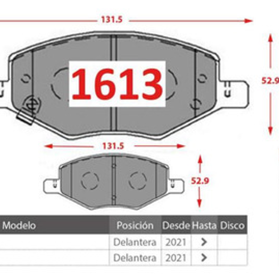 Pastillas Freno Delanteras Cerámica - Changan Alsvin 2021 + 2