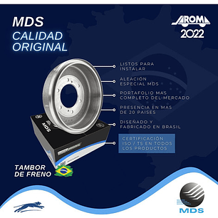 Tambores Freno (par) + Balatas Chevrolet Onix - Prisma 2017+