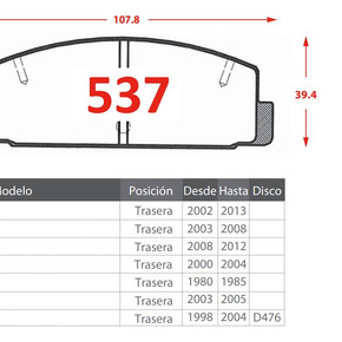 Pastillas Frenos Del Y Tras Para Mazda 6 Año 2007-2013 5