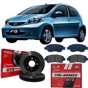 Par Discos De Freno + Pastillas Gtx Para Byd F0 2010-2017