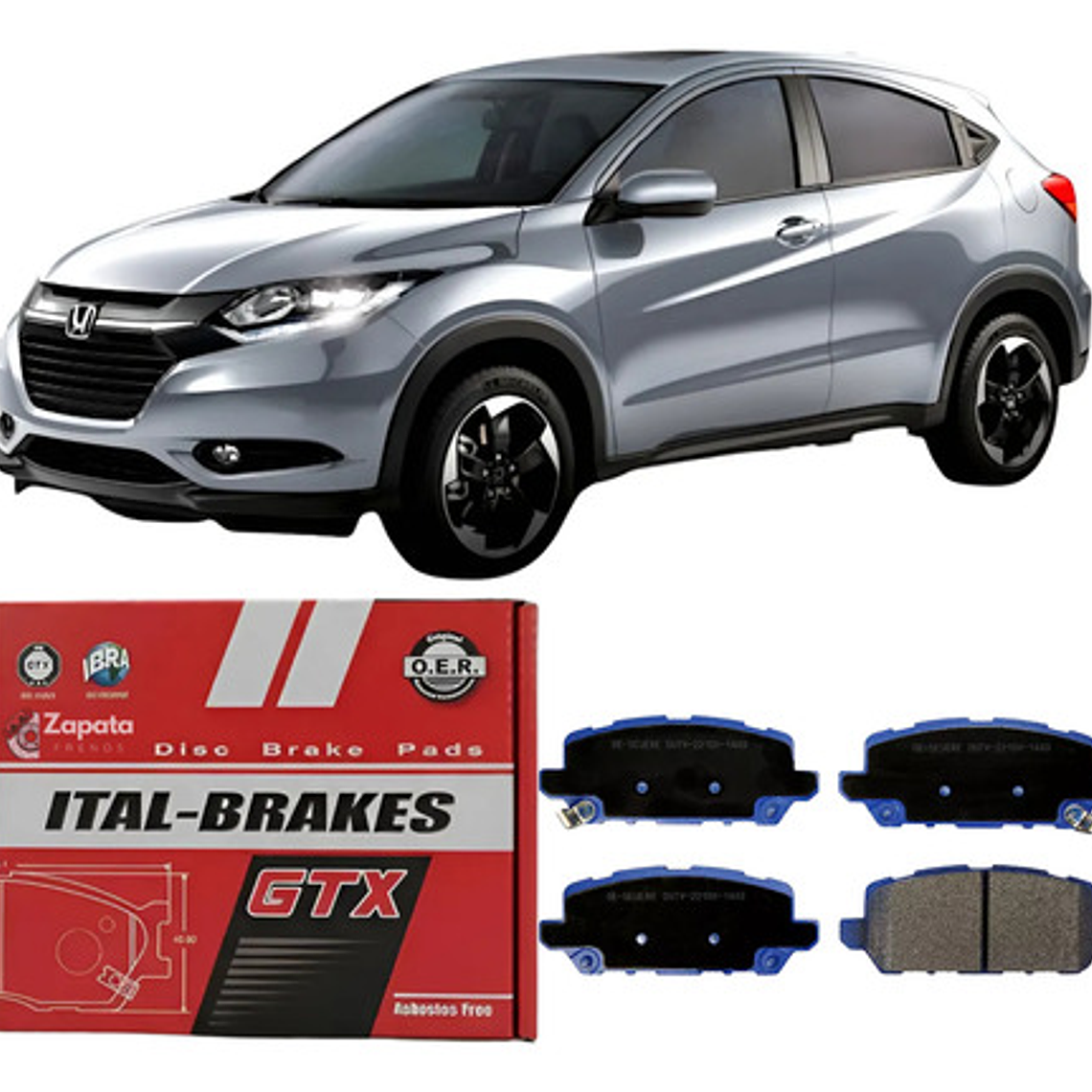 Pastillas De Freno Traseras Gtx Honda Hr-v 2015 + 1