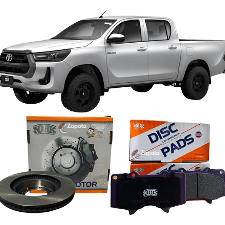 Discos Freno Delanteros + Pastillas Toyota Hilux 2016 2024 1