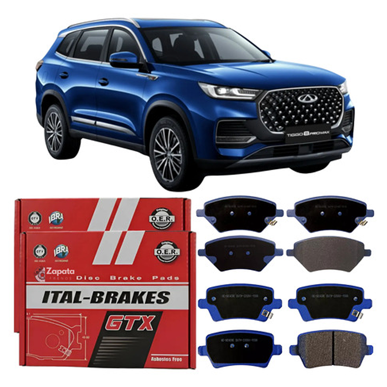 Pastillas Frenos Del + Tras Para Chery Tiggo 8 Pro 2019+ 1