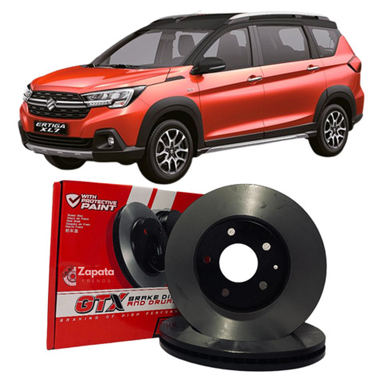 Par Discos De Freno Delanteros Gtx- Suzuki Ertiga (5 Pernos) 1