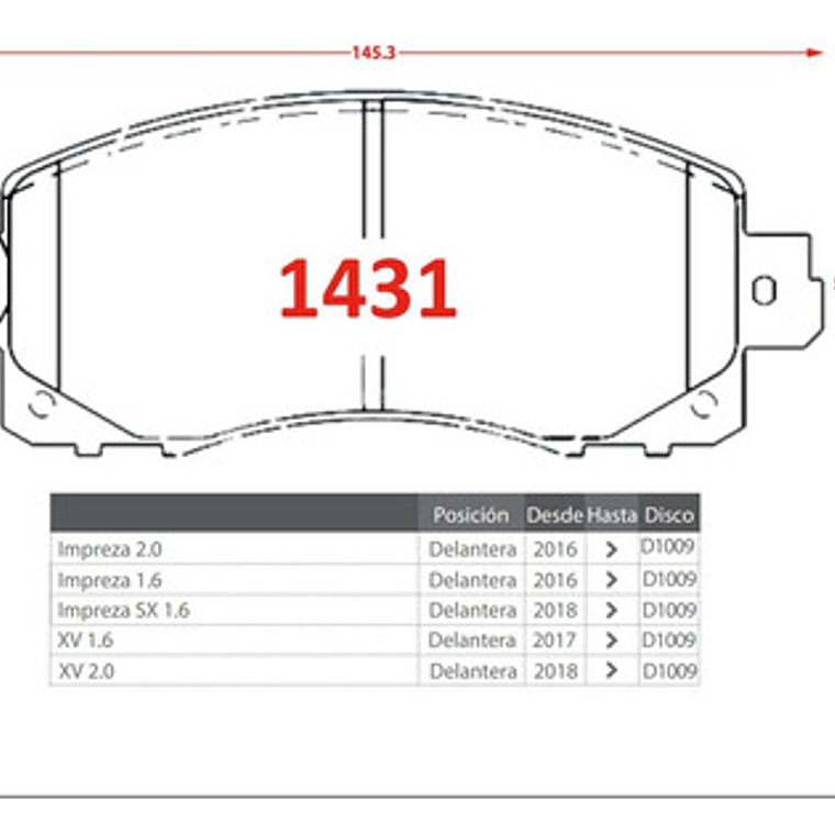 Pastillas De Frenos Del + Tras Gtx - Subaru Xv 2018-2024 4