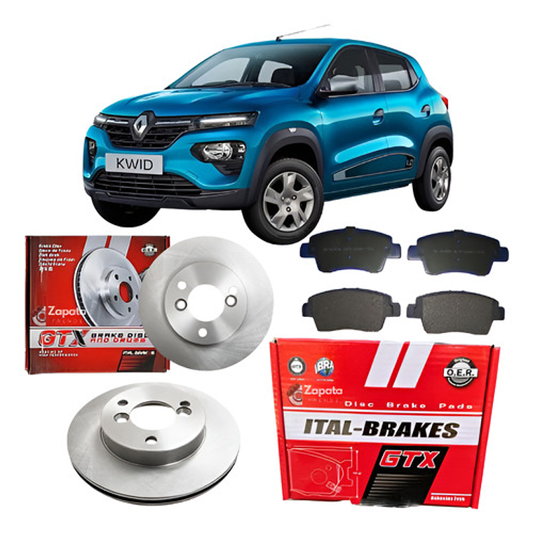 Discos De Frenos + Pastillas Renault Kwid 2021 En Adelante 1