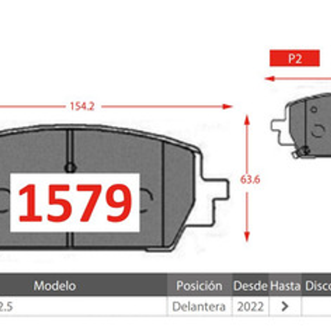 Pastillas Frenos Delanteras Cerámica Hyundai Santa Fe 2018+ 2