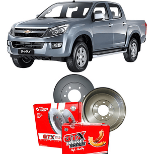 Tambores Freno Gtx (par) + Balatas Chevrolet Dmax 2015 +