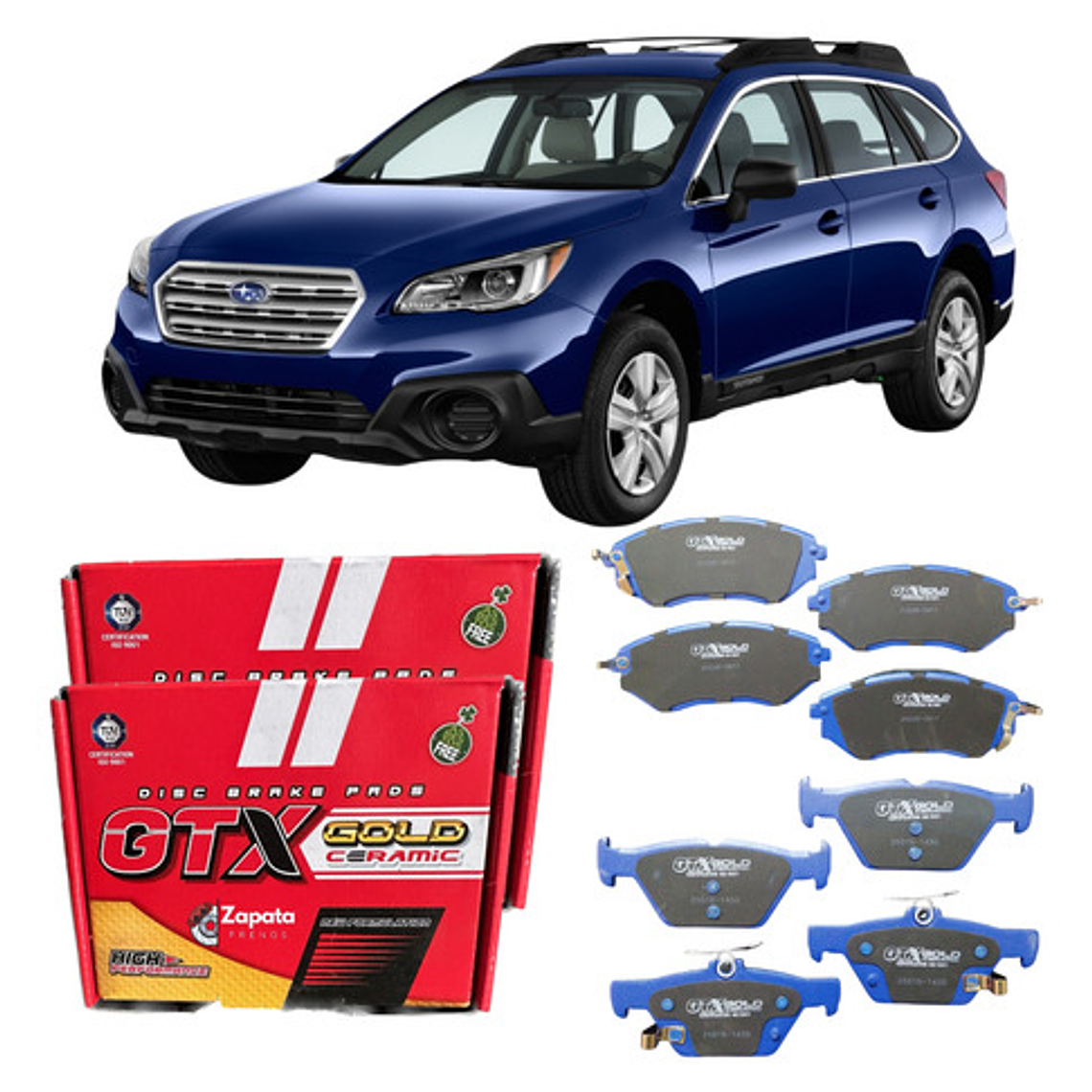 Pastillas De Frenos Delant + Tras Subaru Outback 2015 + 1