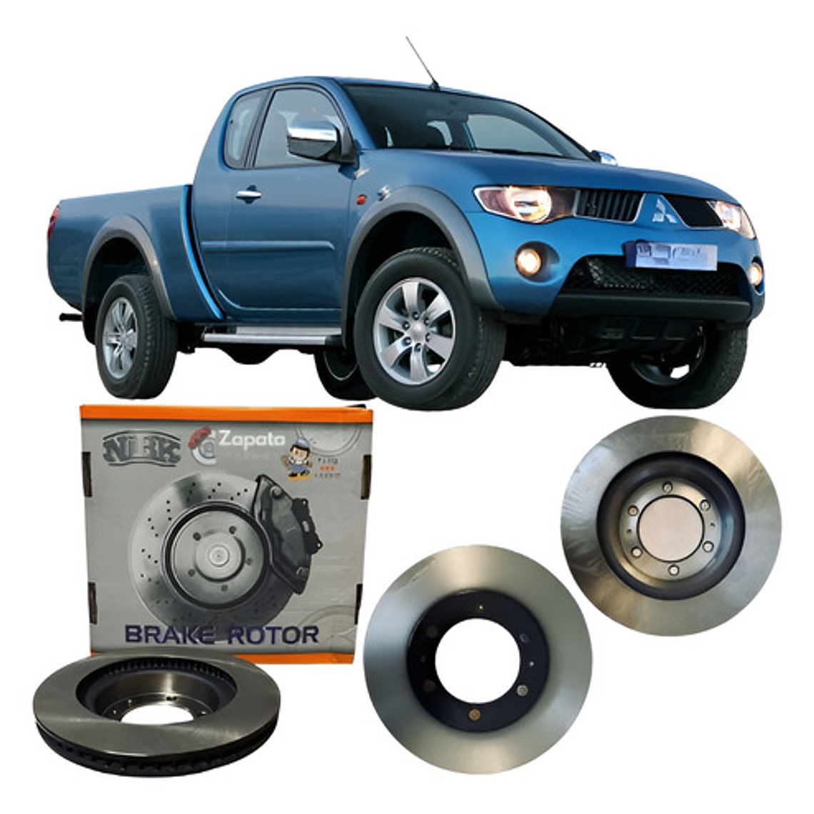 Discos De Freno Delanteros Nibk Mitsubishi L200 2006  + 1
