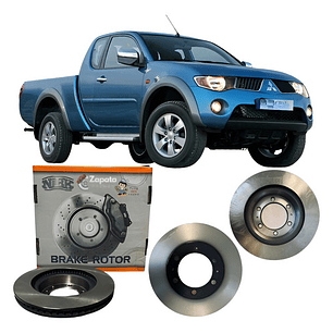 Discos De Freno Delanteros Nibk Mitsubishi L200 2006  +