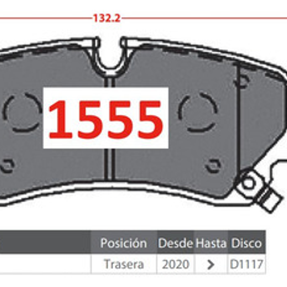 Pastillas Freno Traseras Gtx - Maxus V90 Año 2020 + 2
