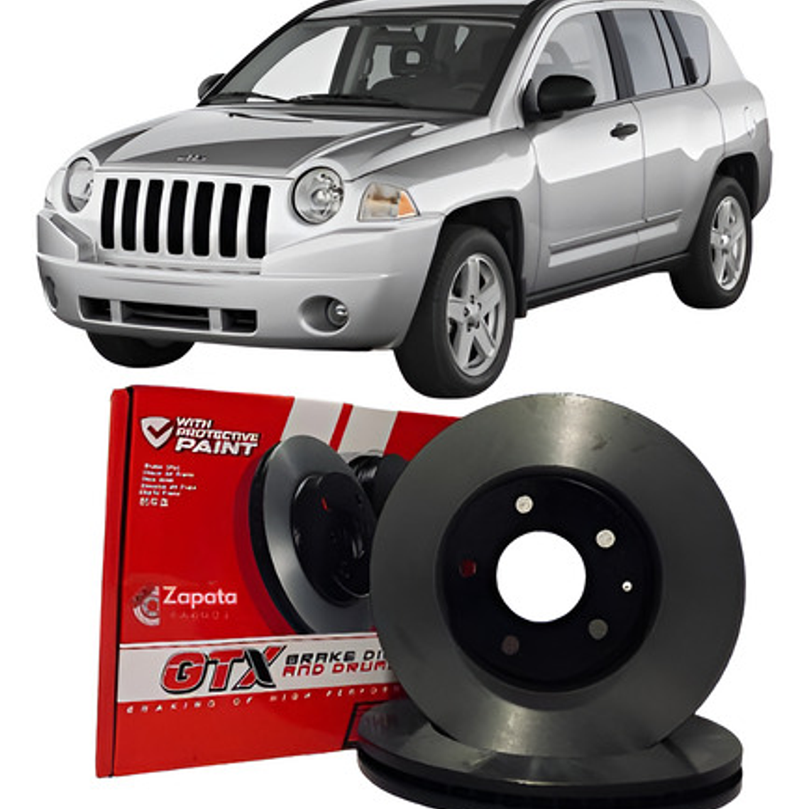 Discos De Freno Gtx Traseros Jeep Compass 2006-2017 1