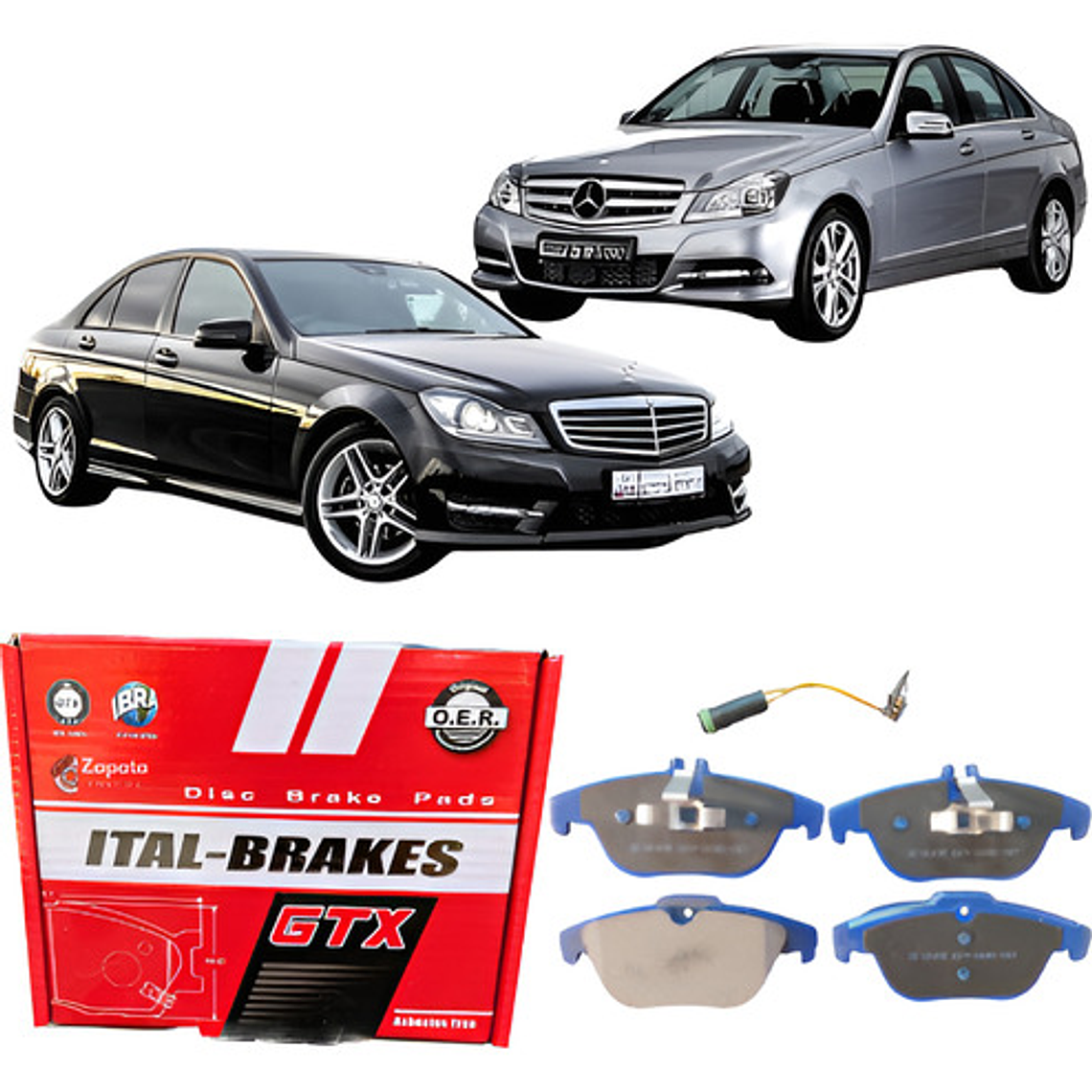 Pastillas Frenos Traseras Gtx Mercedes Benz C180 C200 W204 1