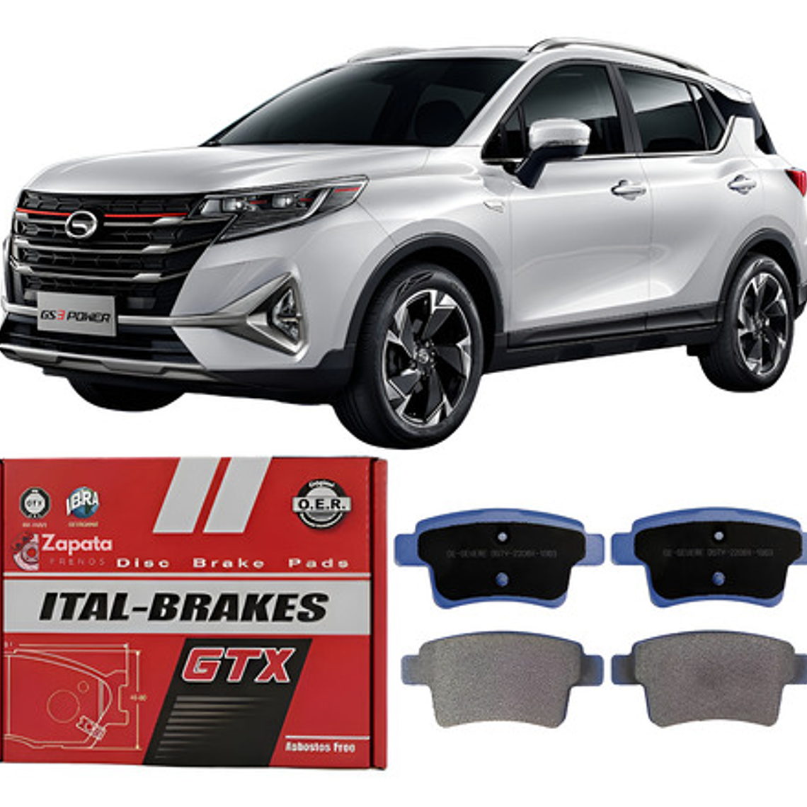 Pastillas Frenos Traseras Gtx - Gac Gs3 2020 En Adelante 1