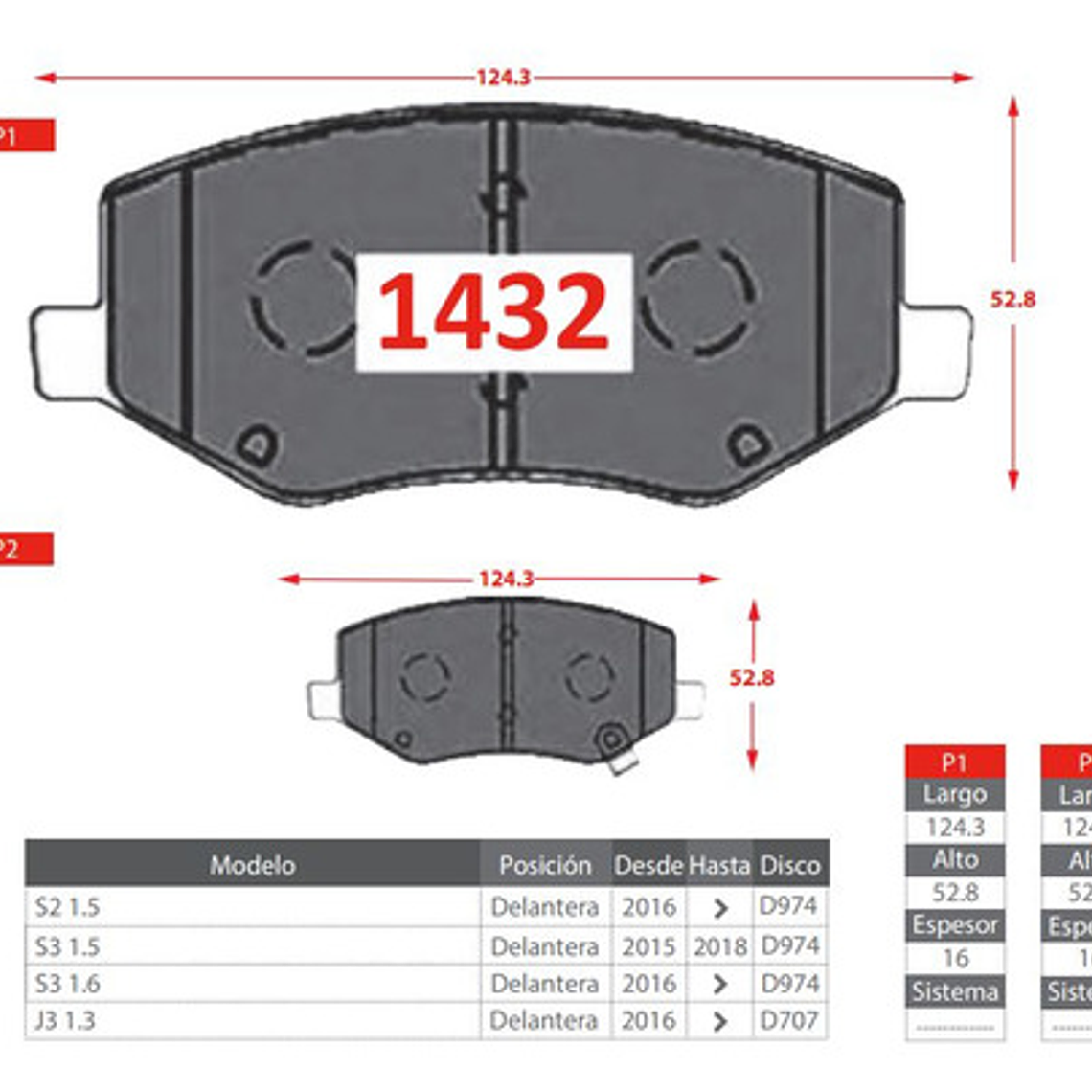 Pastillas Frenos Cerámica Nibk Delanteras Jac S2 - S3 2016 + 3