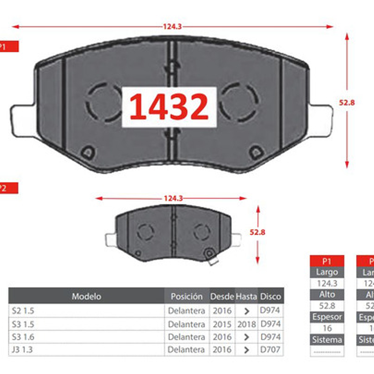 Pastillas Frenos Cerámica Nibk Delanteras Jac S2 - S3 2016 + 3