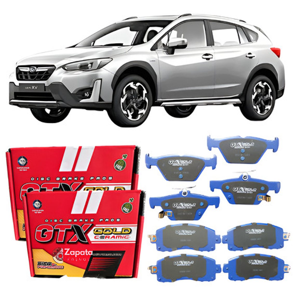 Pastillas Freno Delant + Trasera Cerámica - Subaru Xv 2017+ 1