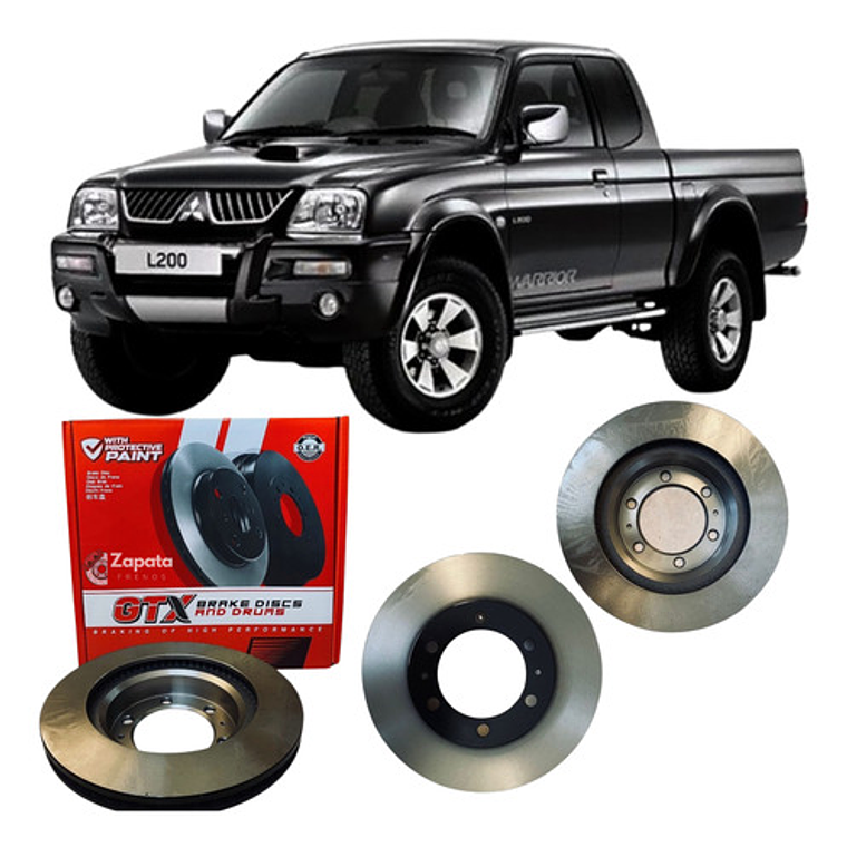 Discos De Freno Delanteros Gtx Mitsubishi L200 2000-2007 1
