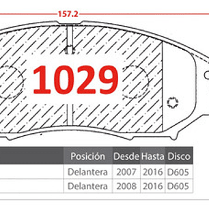 Pastillas De Frenos Delanteras Gtx Nissan Murano 2002-2015