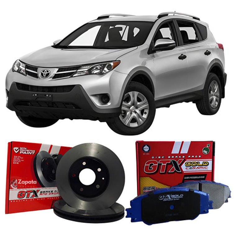 Discos + Pastilla Freno Delantera Cerámica Toyota Rav4 2013+ 1