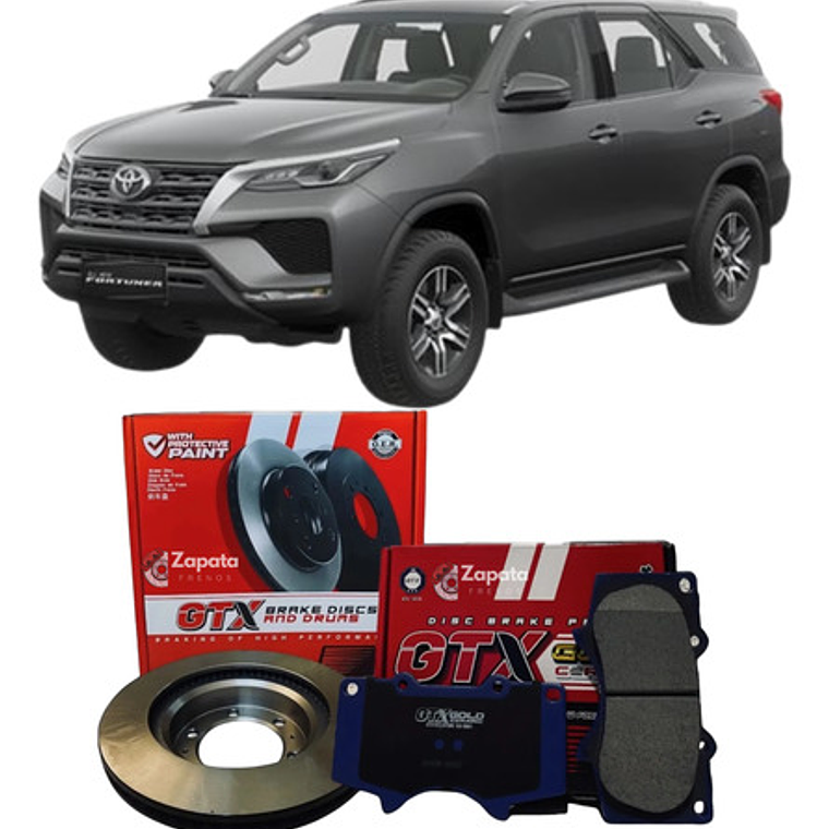 Discos Freno Delanteros + Pastillas - Toyota Fortuner 2018 + 1