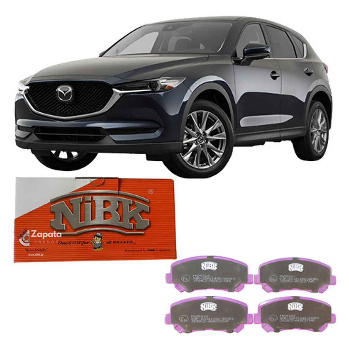 Pastillas De Freno Delanteras Nibk Cerámica Mazda Cx5 2013 + 1