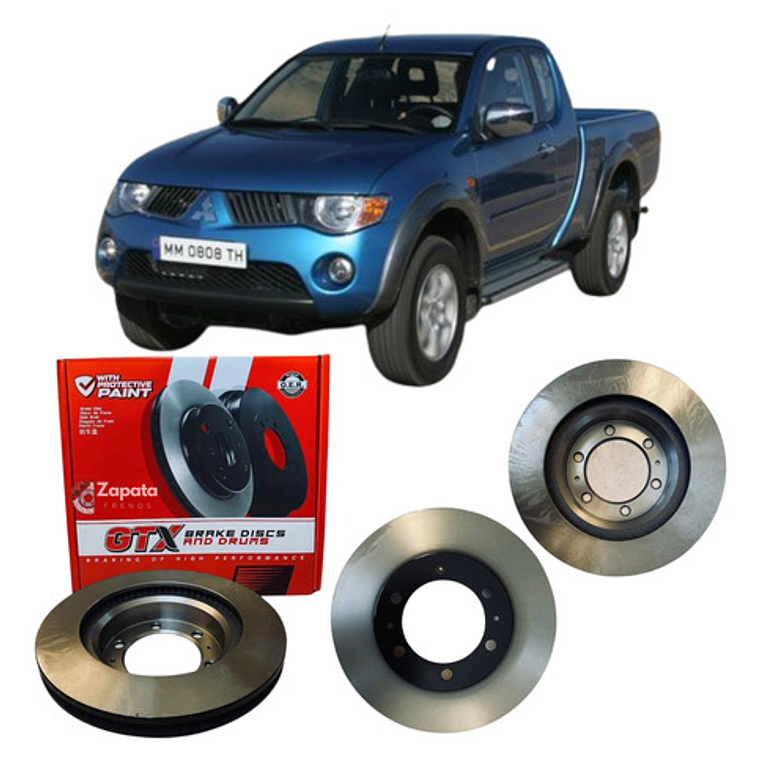 Discos De Freno Delanteros Gtx Hc - Mitsubishi L200 2006 - 1