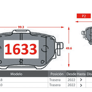 Pastillas Frenos Traseras Cerámica - Toyota Corolla 2019 +