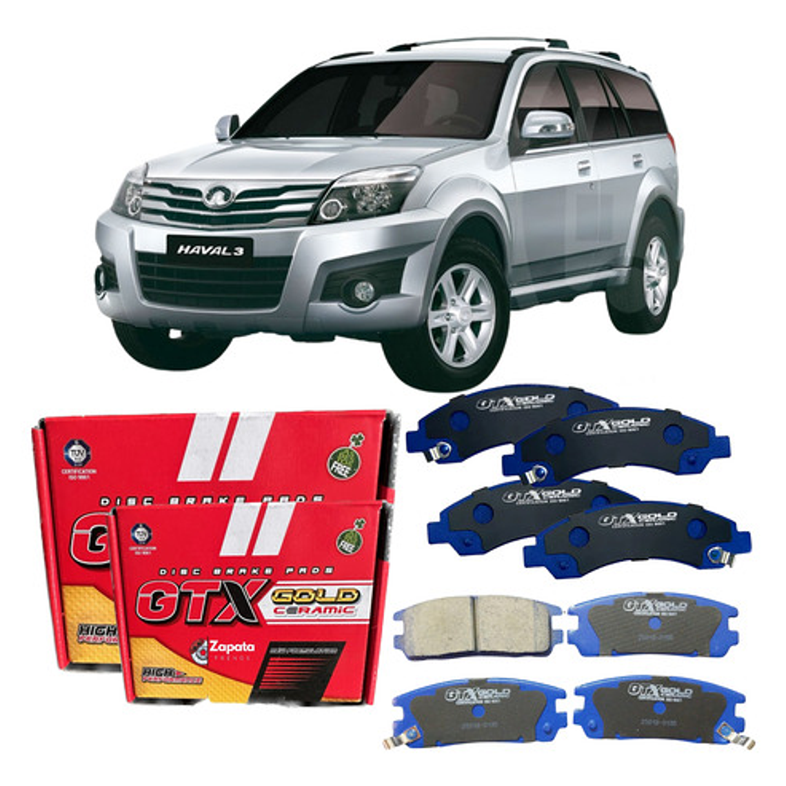 Pastillas Trasera Y Delantera Cerámica Great Wall Haval H3 1